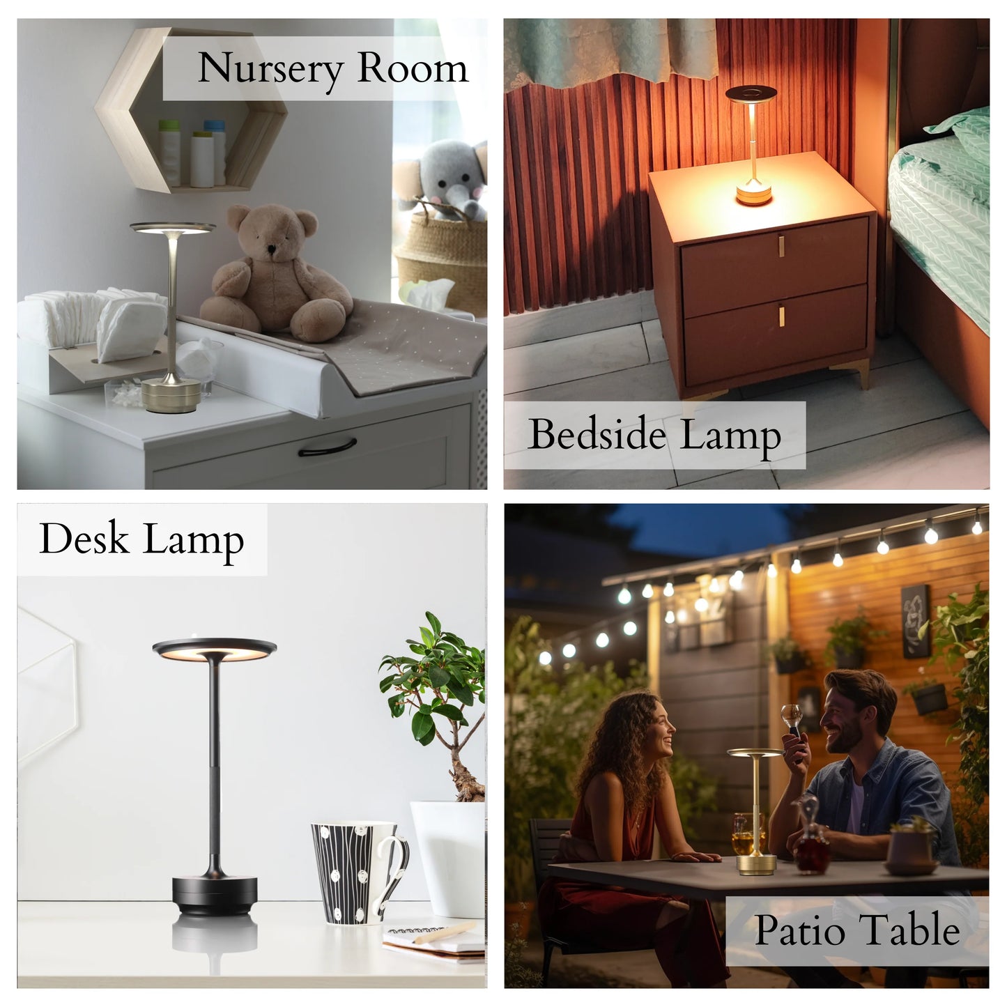 Cordless Rechargeable Waterproof Table Lamp