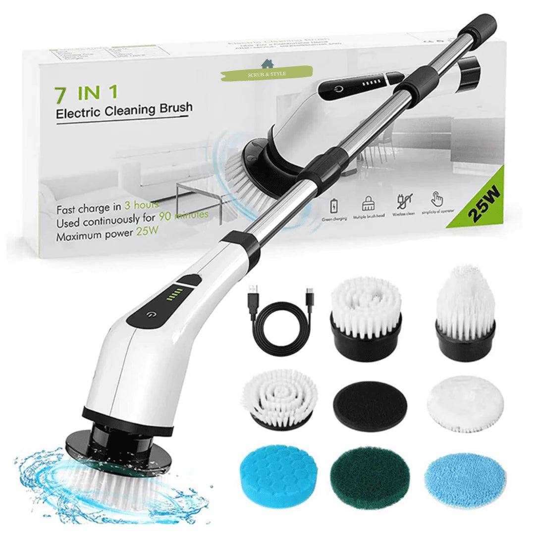 Electric Turbo Scrub Brush 7 in 1